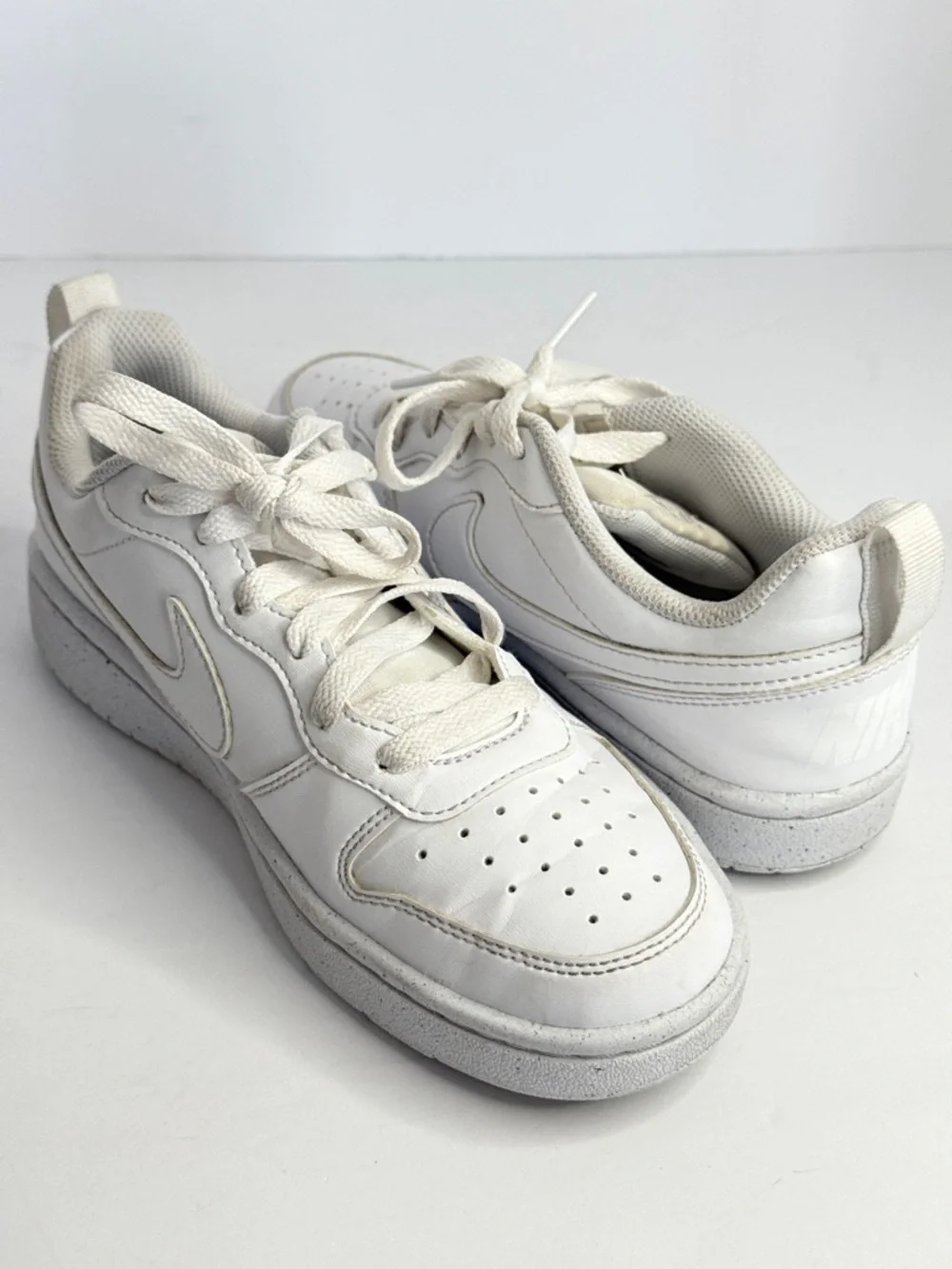 Nike Court Borough Low Recraft GS White Sneakers Youth 4Y Casual Shoes
